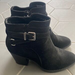 Express Black Buckle Ankle Booties